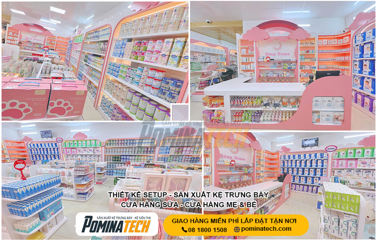 Báo Giá Thiết Kế Cửa Hàng Sữa Mới Nhất - Thi Công Trọn Gói