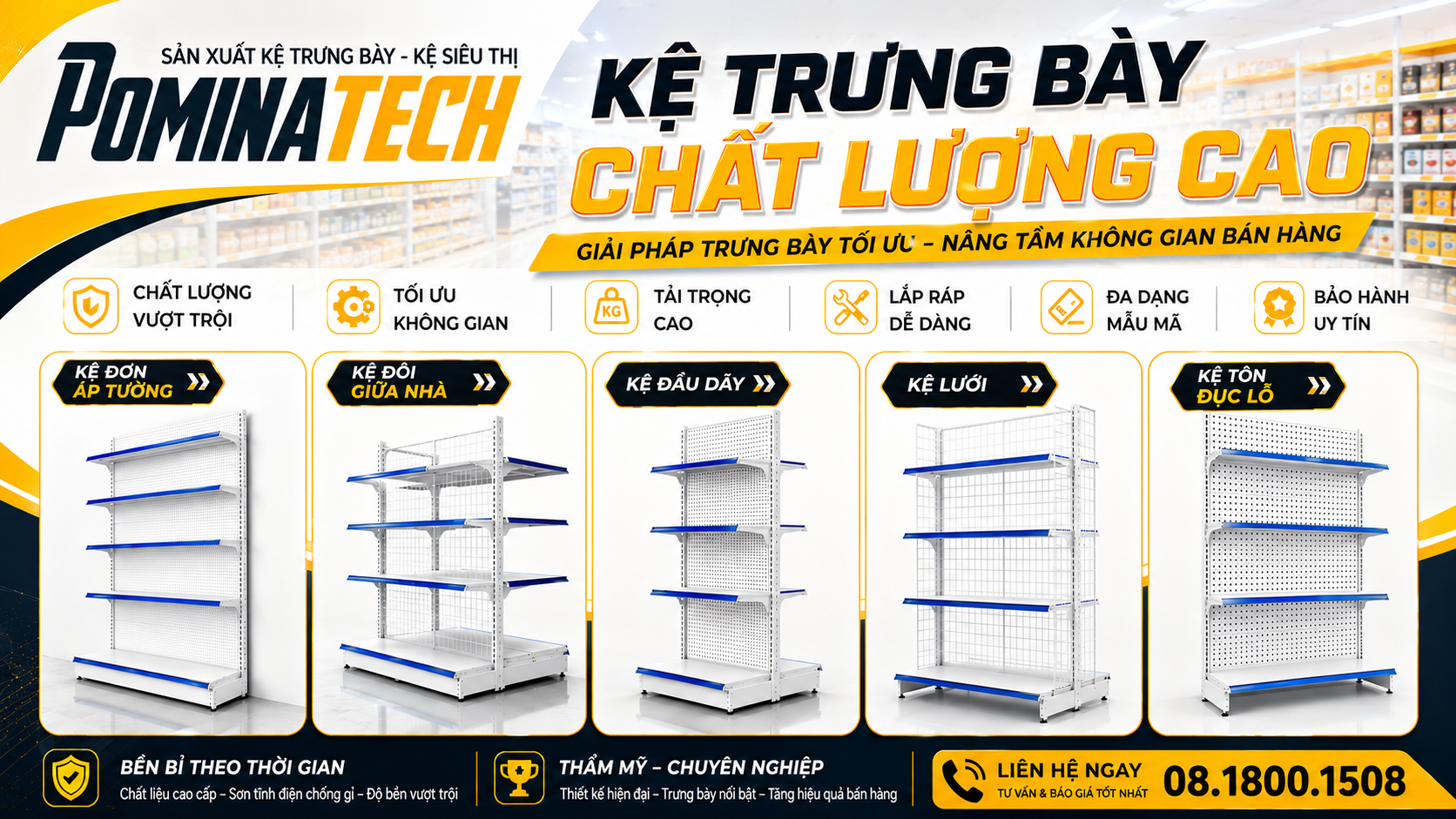 Kệ Trưng Bày Đẹp, Giá Tốt Cho Mọi Không Gian Cửa Hàng