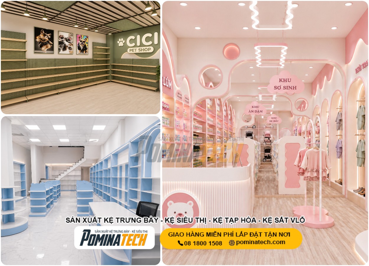 Kệ Trưng Bày Đẹp, Giá Tốt Cho Mọi Không Gian Cửa Hàng