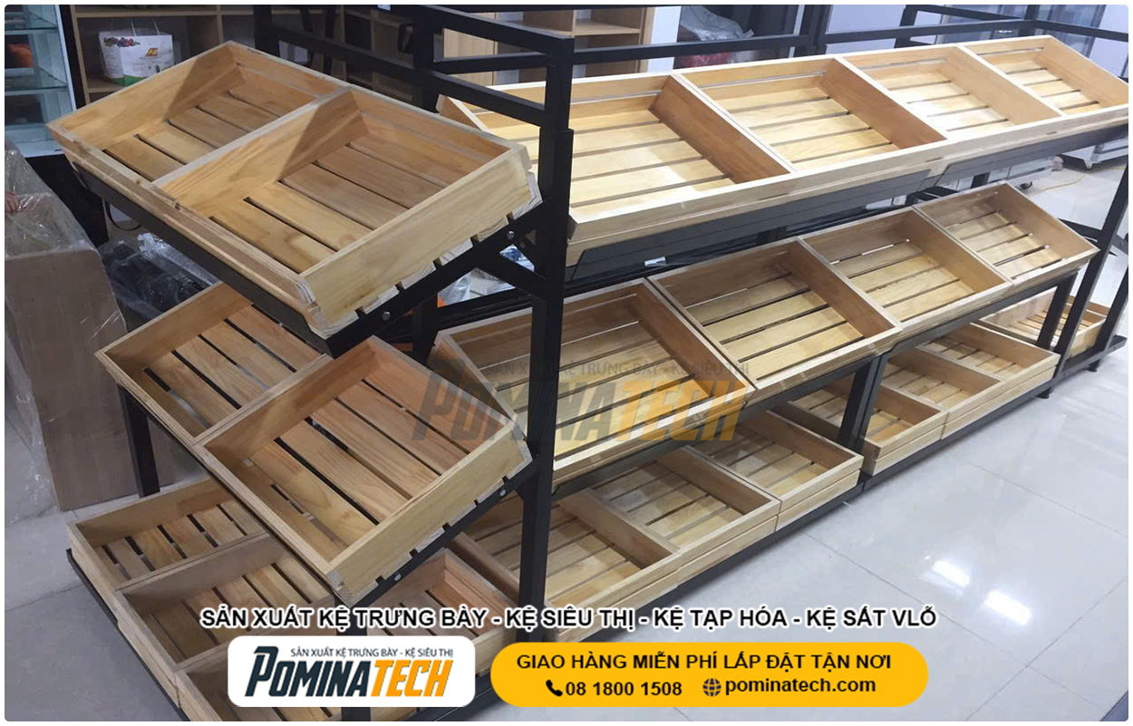 Kệ Trưng Bày Rau Củ Quả Đẹp – Giải Pháp Tối Ưu Cho Siêu Thị & Cửa Hàng