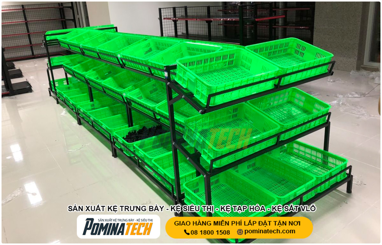 Kệ Trưng Bày Rau Củ Quả - Tạo Không Gian Mua Sắm Chuyên Nghiệp