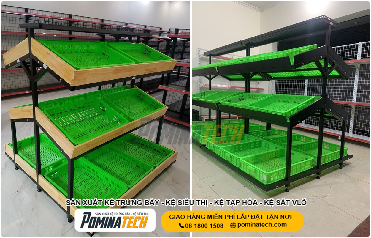 Kệ Trưng Bày Rau Củ Quả - Tạo Không Gian Mua Sắm Chuyên Nghiệp