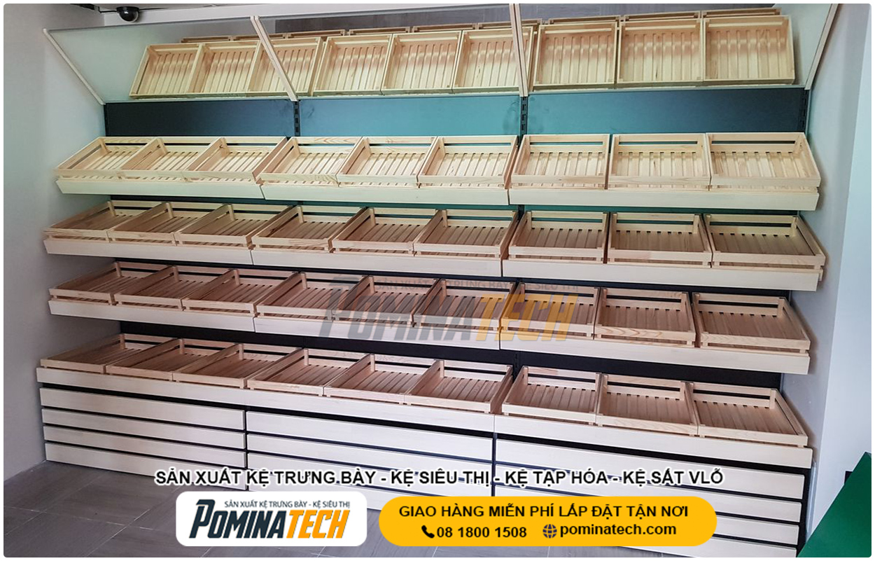 Kệ Trưng Bày Rau Củ Quả - Tạo Không Gian Mua Sắm Chuyên Nghiệp