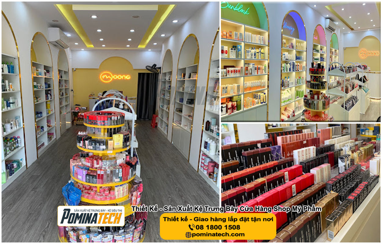 Kệ trưng bày mỹ phẩm tại Đắk Lắk - Kệ shop mỹ phẩm