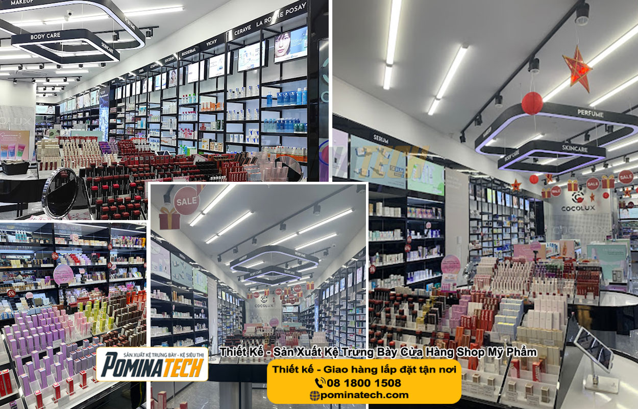 Kệ trưng bày mỹ phẩm tại Đắk Nông - Kệ shop mỹ phẩm