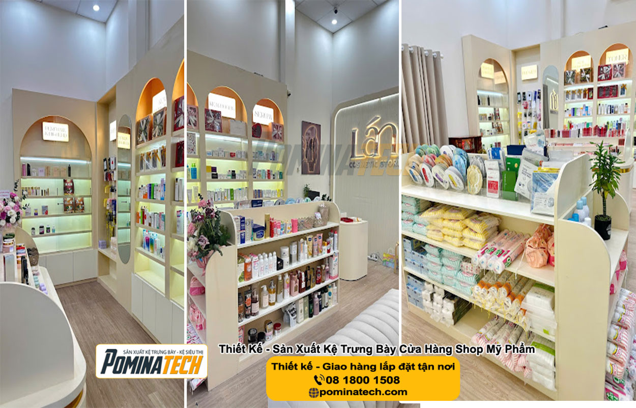 Kệ trưng bày mỹ phẩm tại Đắk Nông - Kệ shop mỹ phẩm
