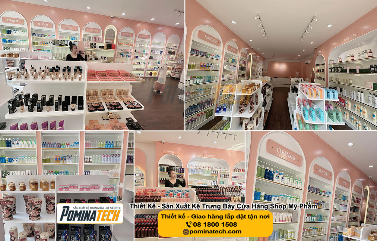 Kệ trưng bày mỹ phẩm tại Đắk Nông - Kệ shop mỹ phẩm