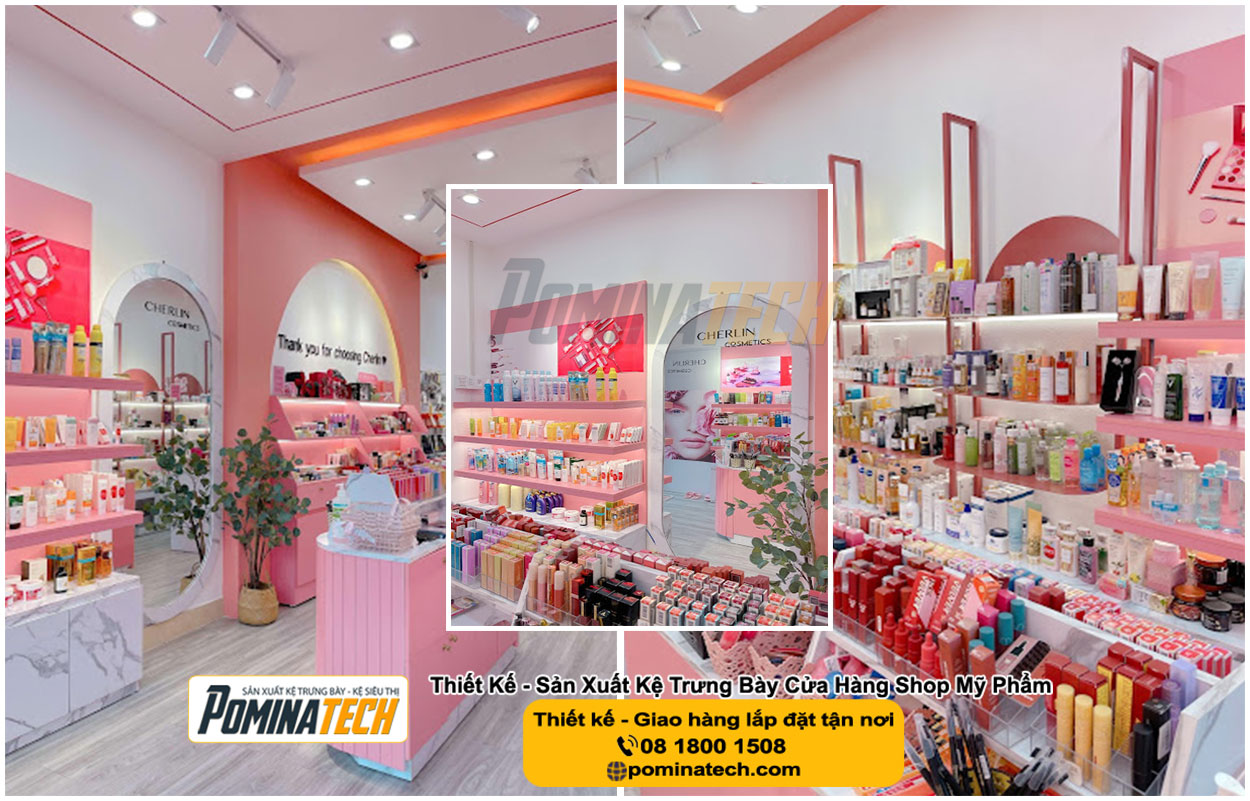 Kệ trưng bày mỹ phẩm tại Đồng Nai - Kệ Shop mỹ phẩm