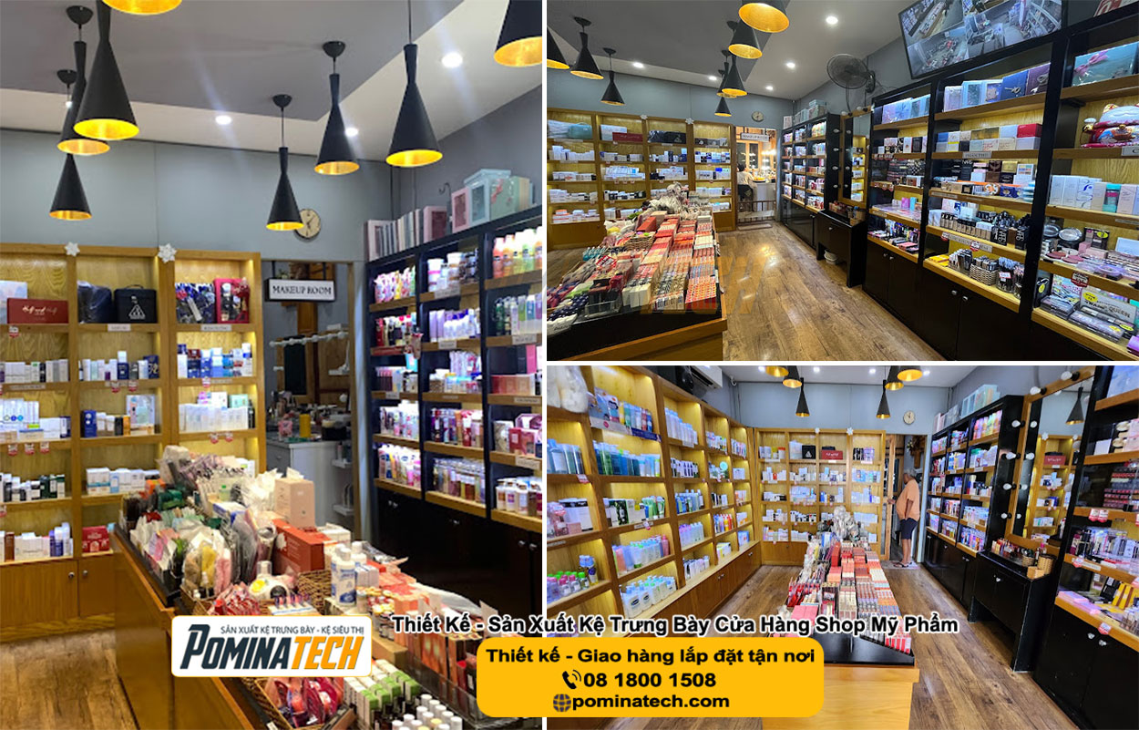Kệ trưng bày mỹ phẩm tại Ninh Hòa - Kệ shop mỹ phẩm