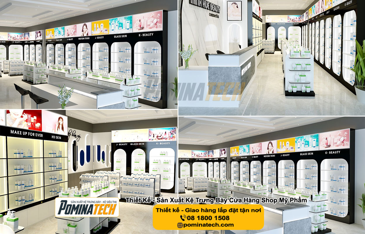 Kệ trưng bày mỹ phẩm tại Quận 12 - Kệ Shop mỹ phẩm