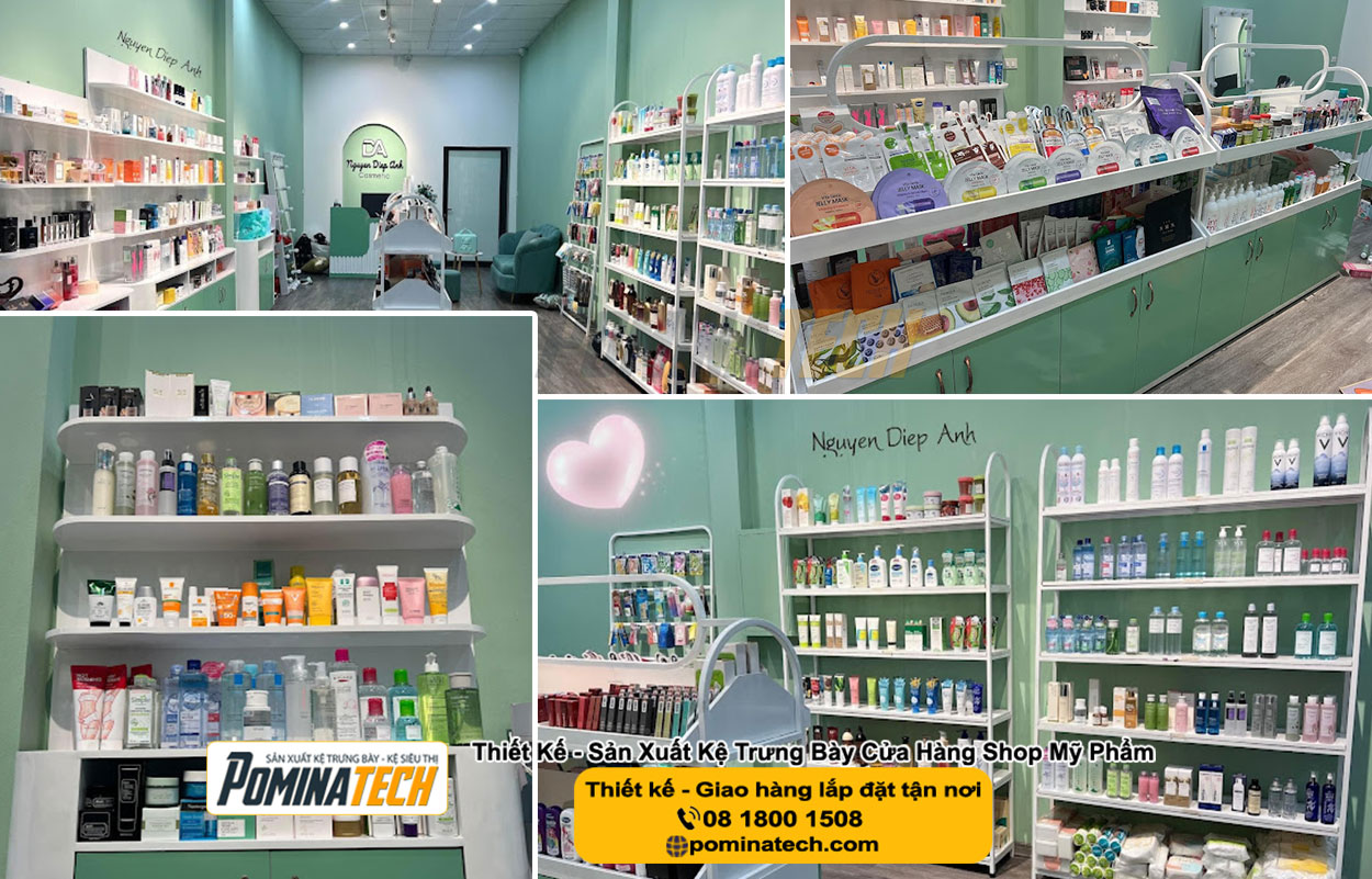 Kệ trưng bày mỹ phẩm tại Quận 12 - Kệ Shop mỹ phẩm