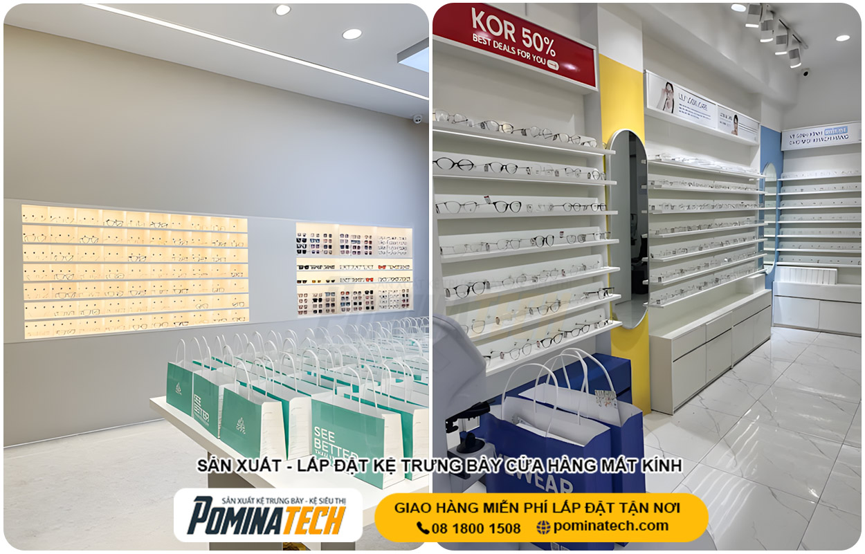 Thiết Kế Cửa Hàng Mắt Kính Nhỏ - Giải Pháp Tối Ưu Diện Tích & Chi Phí