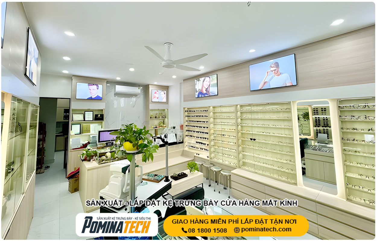 Thiết Kế Cửa Hàng Mắt Kính Nhỏ - Giải Pháp Tối Ưu Diện Tích & Chi Phí