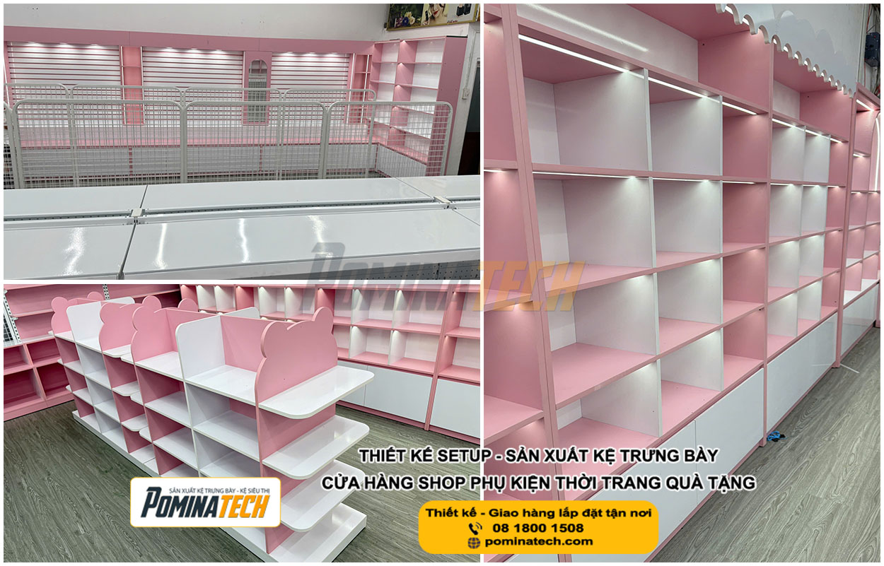 Kệ Gỗ Trưng Bày Phụ Kiện