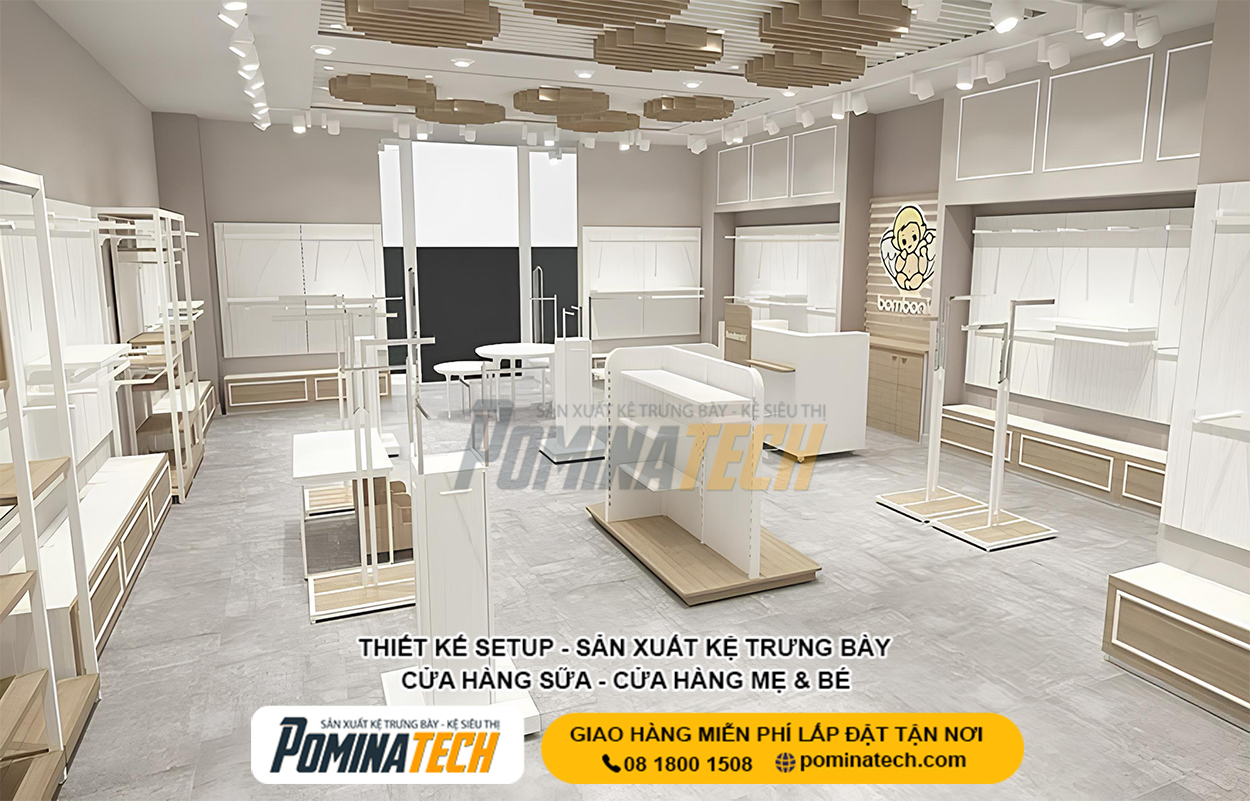 Thiết Kế Shop Cửa Hàng Mẹ và Bé tại Quảng Nam