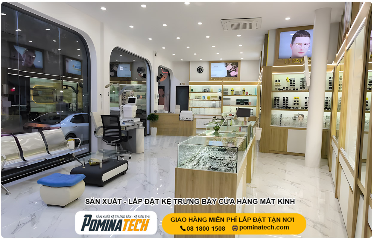 Thiết Kế Thi Công Cửa Hàng Mắt Kính Tại Định Quán Đồng Nai