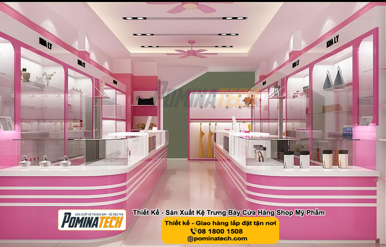 Thiết kế Decor shop mỹ phẩm tại Biên Hòa