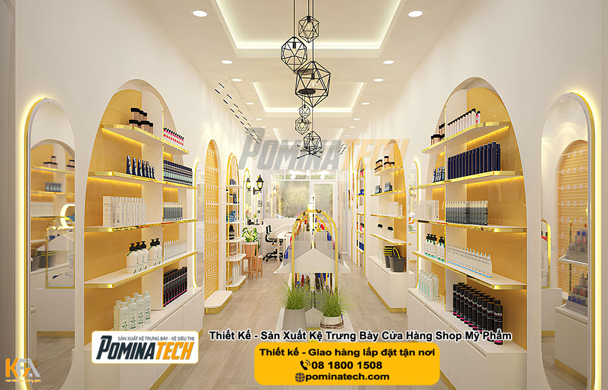 Thiết kế Decor shop mỹ phẩm tại Dĩ An