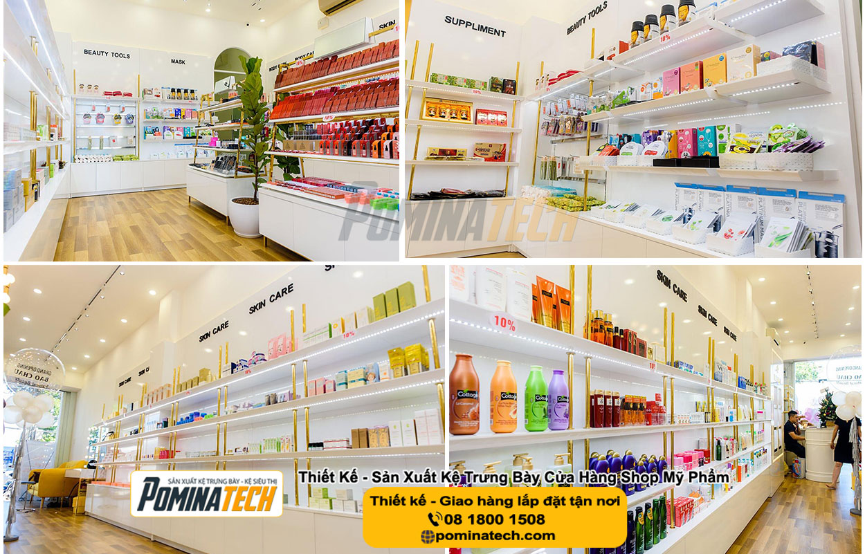 Thiết kế Decor shop mỹ phẩm tại Đồng Tháp