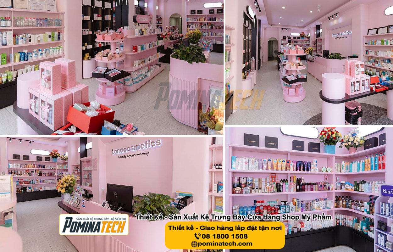 Thiết kế Decor shop mỹ phẩm tại Kon Tum