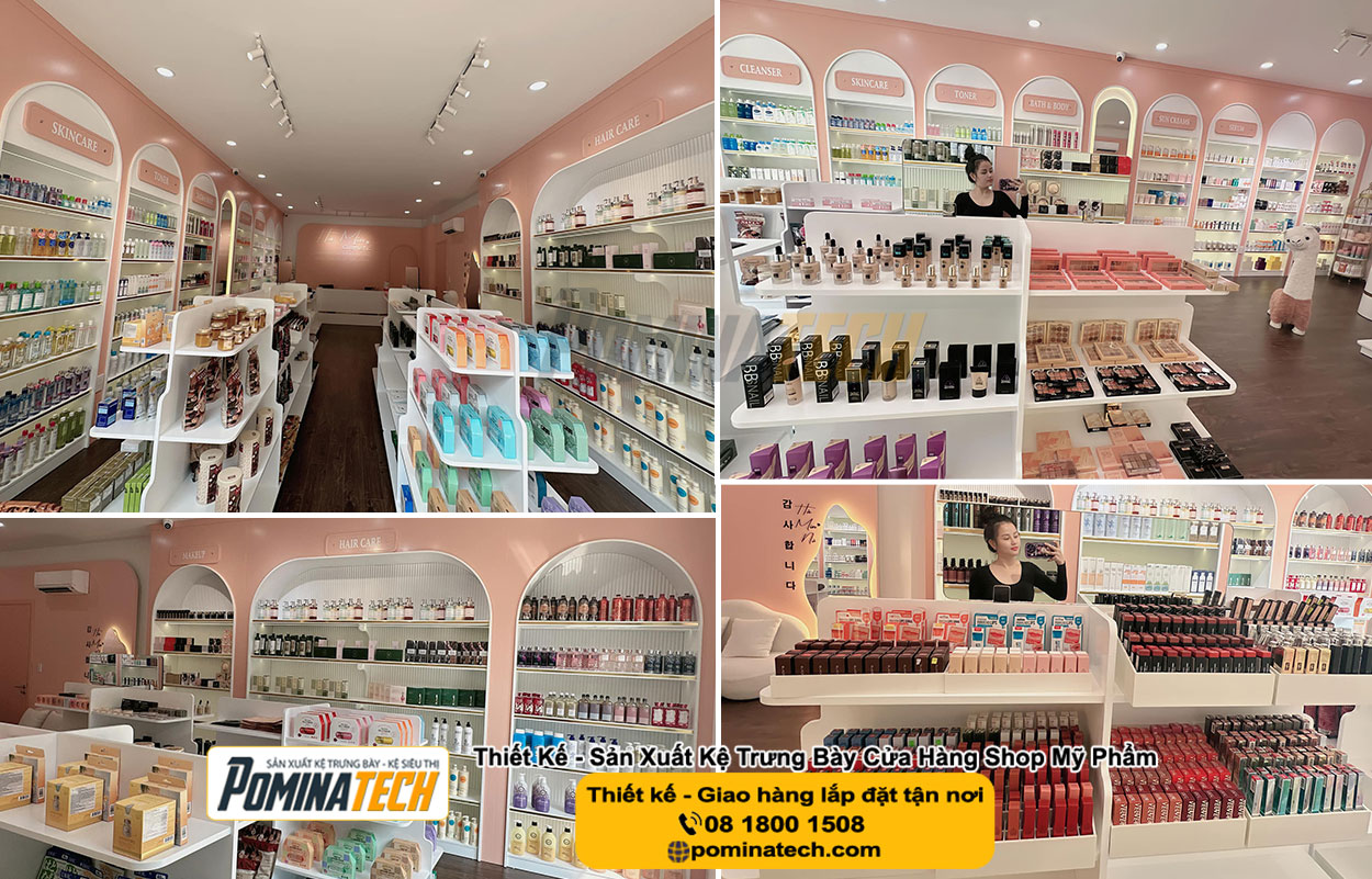 Thiết kế Decor shop mỹ phẩm tại Lâm Đồng