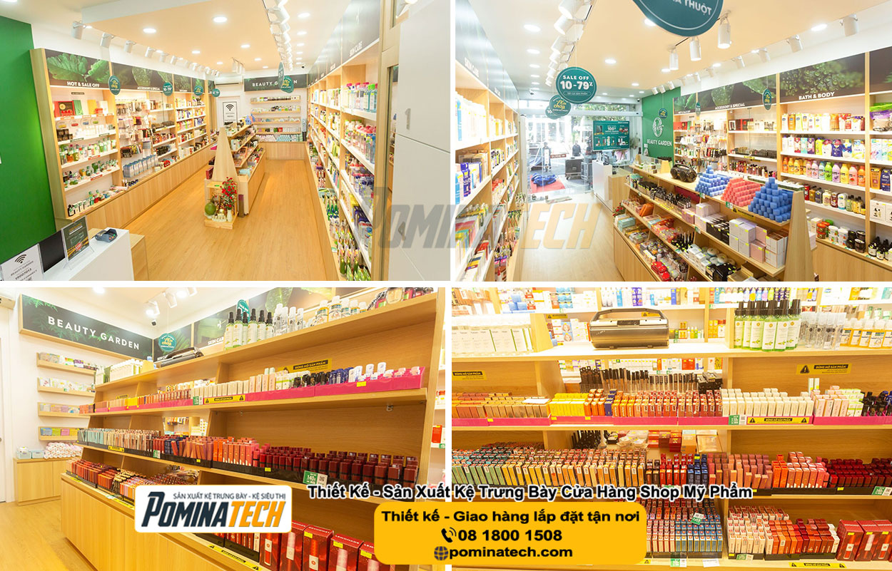 Thiết kế Decor shop mỹ phẩm tại Lâm Đồng