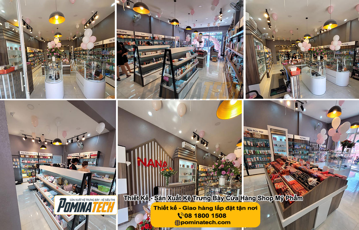 Thiết kế Decor shop mỹ phẩm tại Lâm Đồng