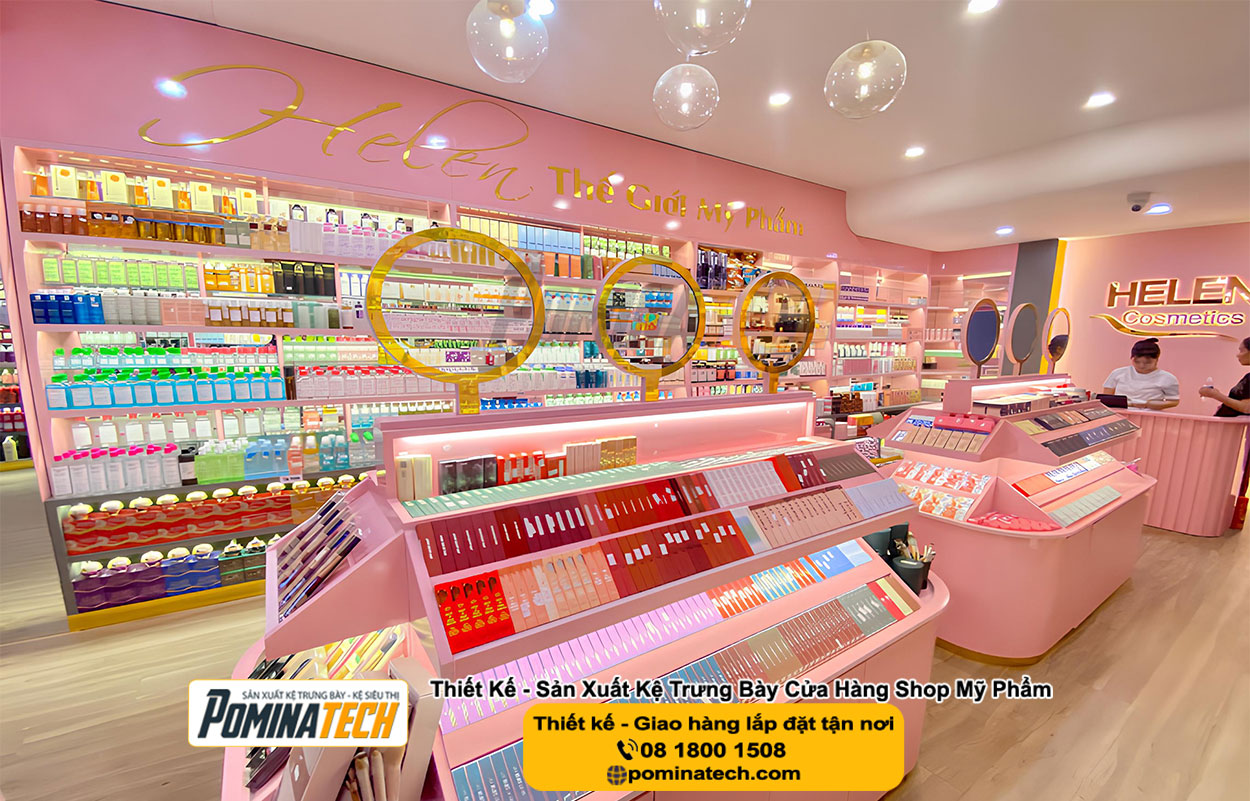 Thiết kế Decor shop mỹ phẩm tại Quận 1