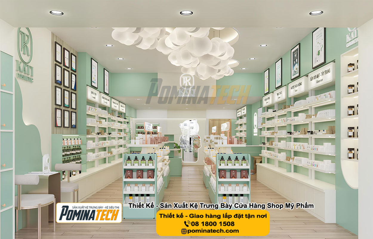 Thiết kế Decor shop mỹ phẩm tại Quận 1