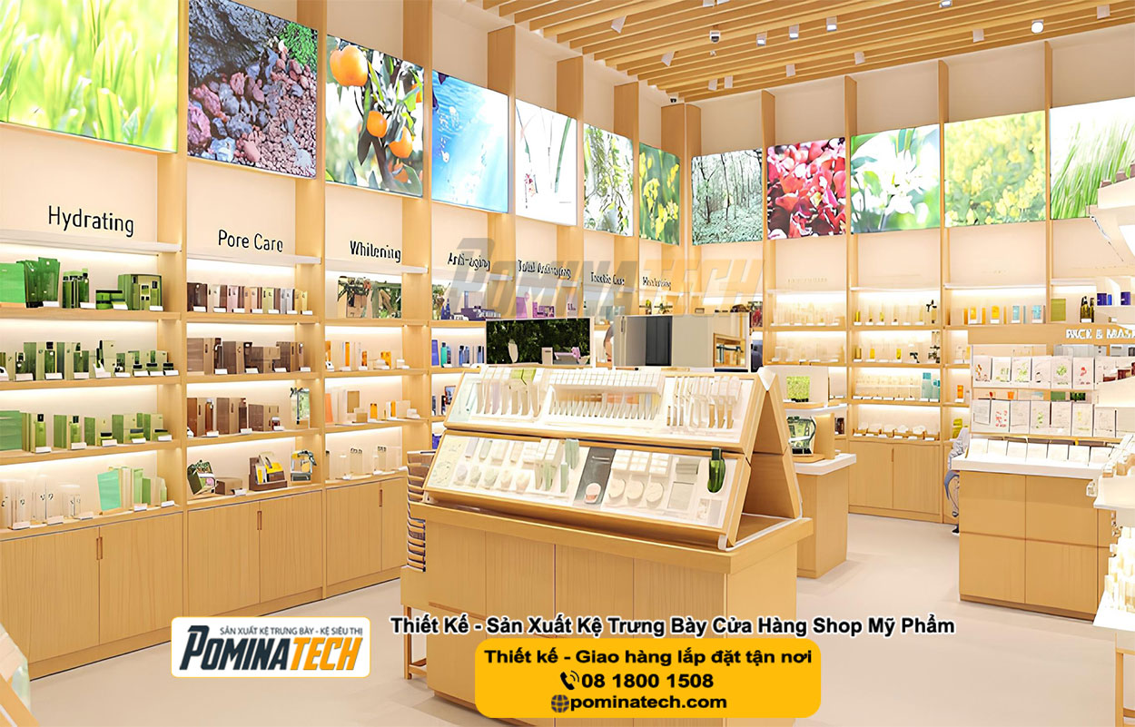 Thiết kế Decor shop mỹ phẩm tại Quận 10