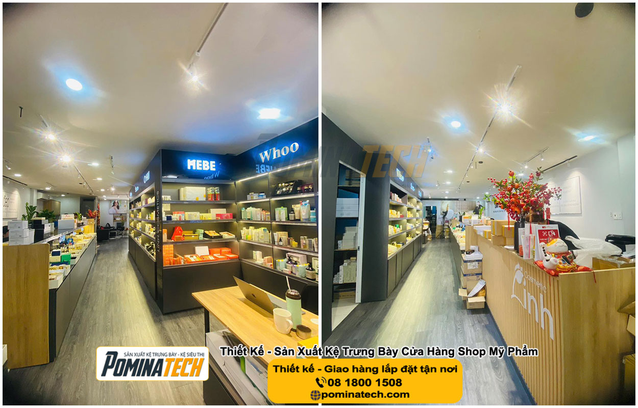 Thiết kế Decor shop mỹ phẩm tại Quảng Ngãi