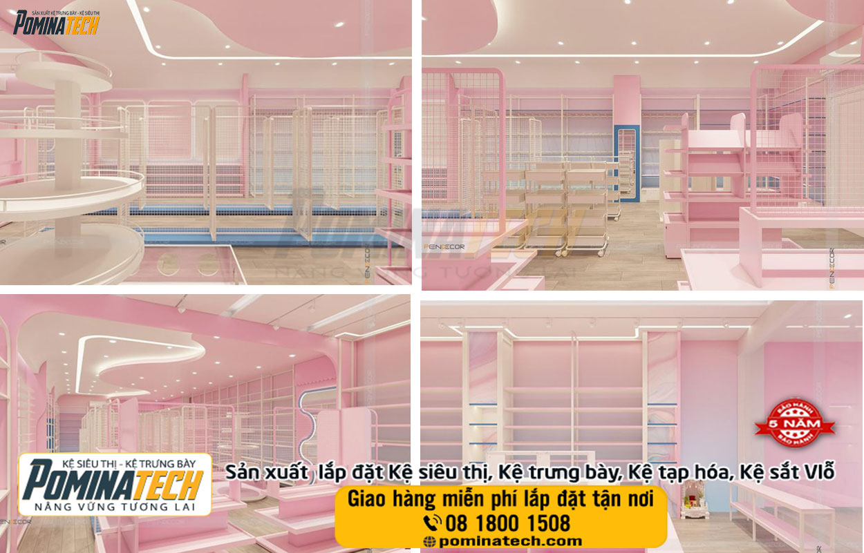 Thiết kế Setup Decor mở cửa hàng mỹ phẩm tại Bà Rịa-Vũng Tàu