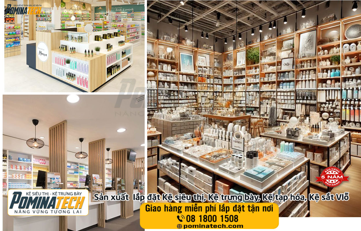 khi thiết kế setup decor mở cửa hàng mỹ phẩm tại Bến Tre