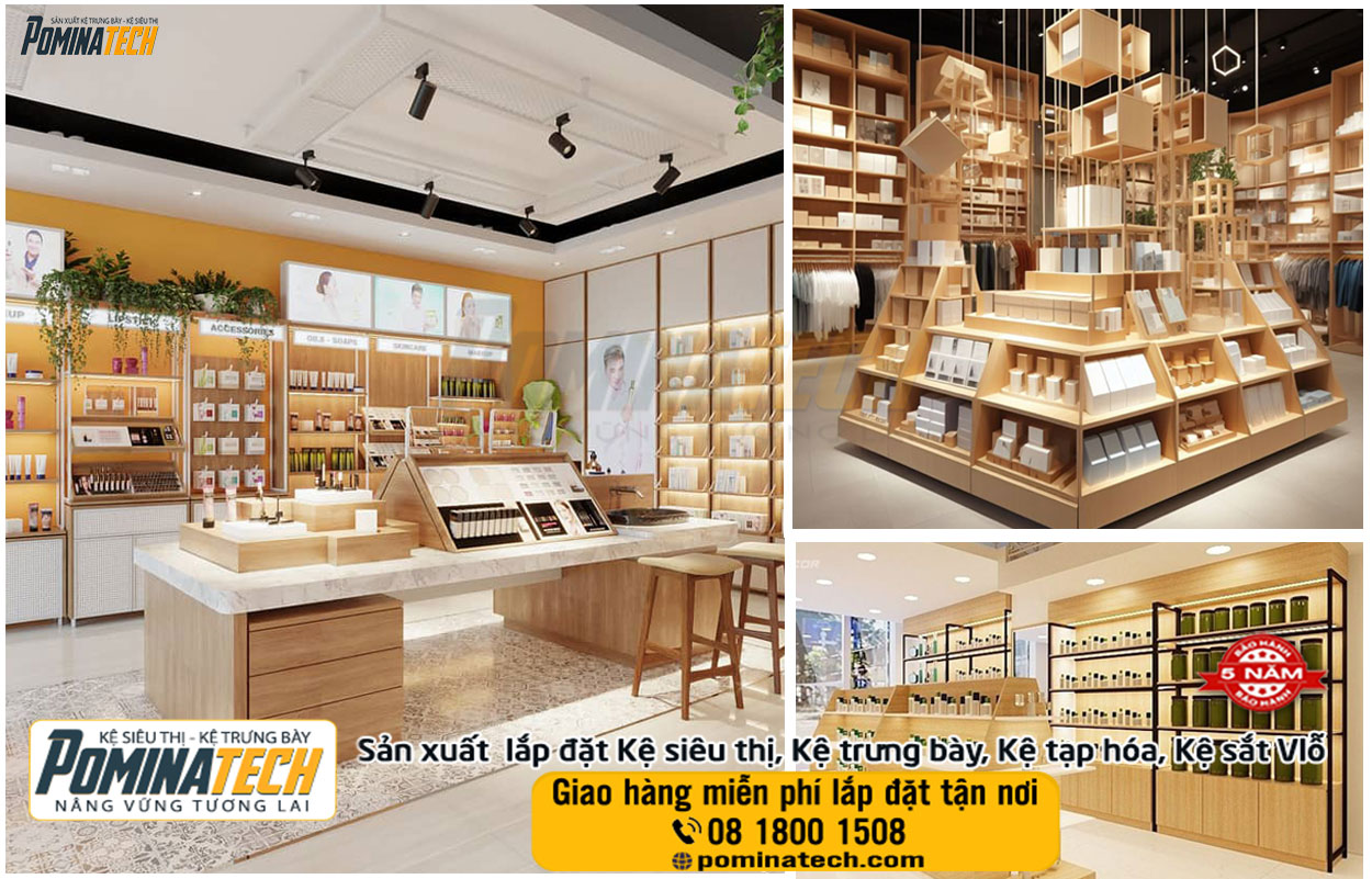 Thiết kế Setup Decor mở cửa hàng mỹ phẩm tại Kiên Giang