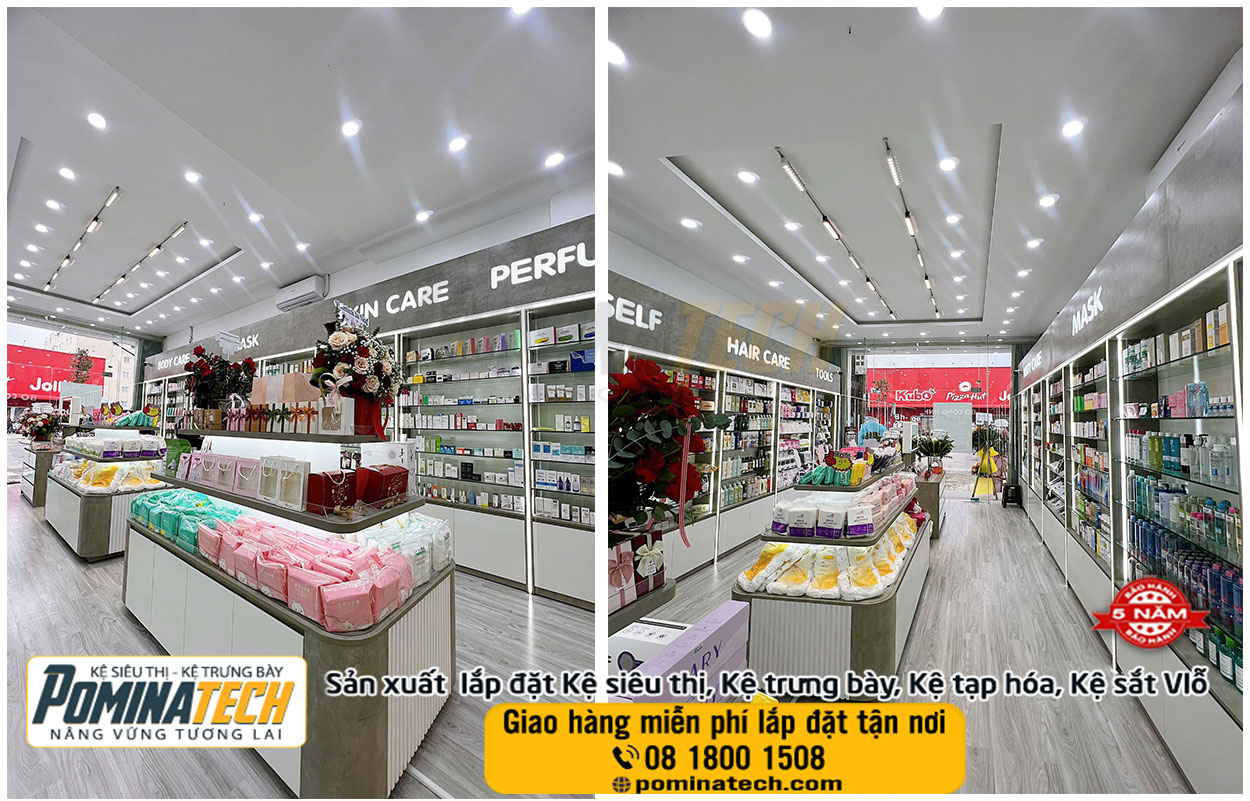 Thiết kế Setup Decor mở cửa hàng mỹ phẩm tại Kiên Giang