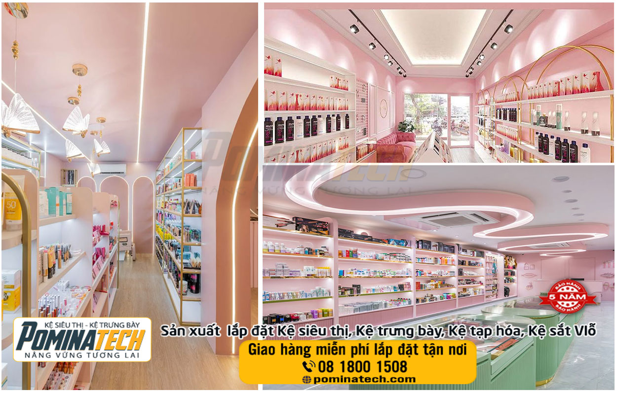 Thiết kế Setup Decor mở cửa hàng mỹ phẩm tại Kon Tum