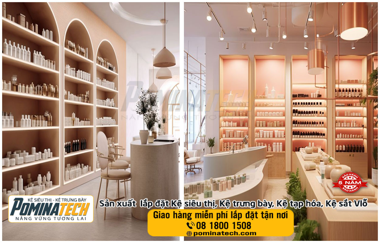 Thiết kế Setup Decor mở cửa hàng mỹ phẩm tại Trà Vinh