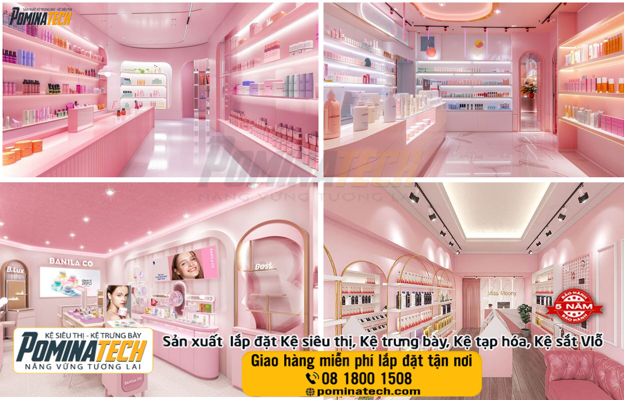 Thiết kế Setup Decor mở cửa hàng mỹ phẩm tại Vĩnh Long