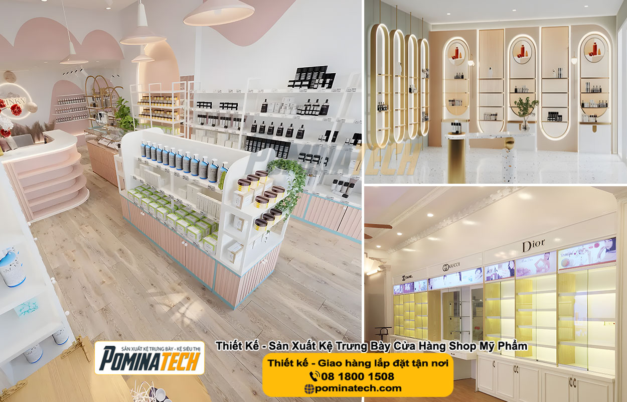 Top 10 đơn vị sản xuất kệ trưng bày mỹ phẩm uy tín