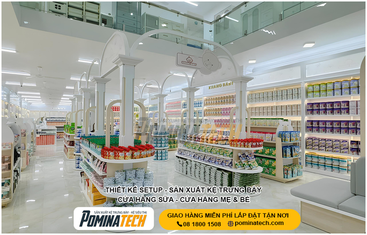 Top Mẫu Thiết Kế Cửa Hàng Sữa Đẹp, Hiện Đại, Dễ Bán Hàng