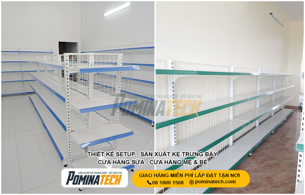 Kệ trưng bày sữa tại Bình Phước