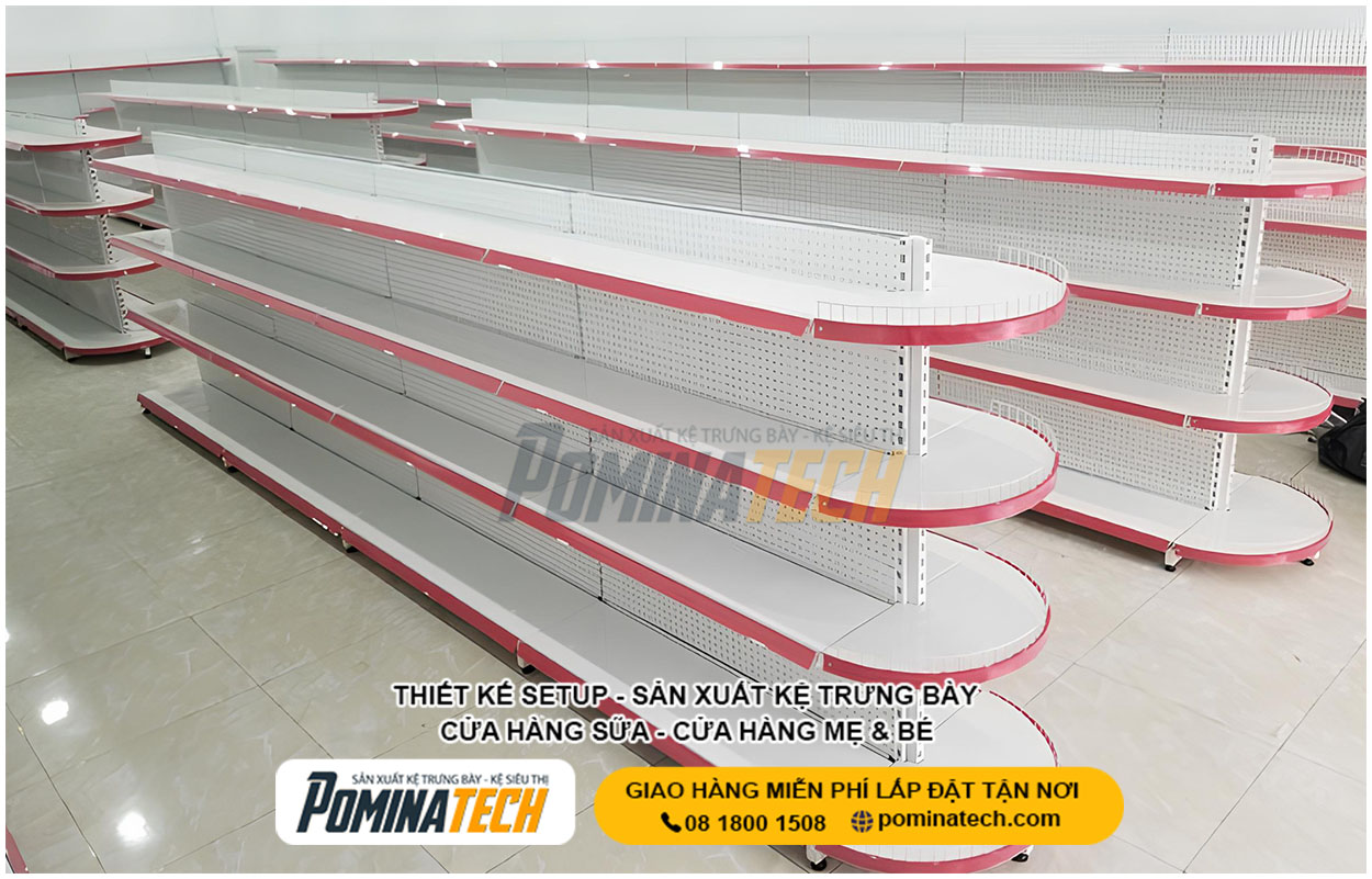 Kệ trưng bày sữa tại Bình Phước