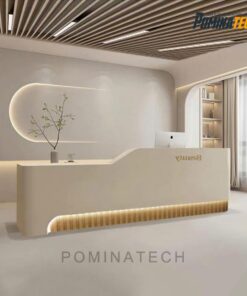 Bàn Lễ Tân Gỗ MDF Cao Cấp, Thiết Kế Hiện Đại, Sang Trọng Cho Văn Phòng