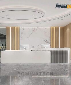 Bàn Lễ Tân Gỗ MDF Cao Cấp, Thiết Kế Hiện Đại Với Đèn LED Tinh Tế