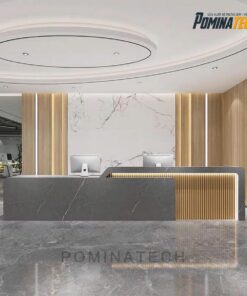 Bàn Lễ Tân Gỗ MDF Cao Cấp, Thiết Kế Hiện Đại Với Đèn LED Tinh Tế