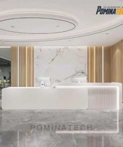 Bàn Lễ Tân Gỗ MDF Cao Cấp, Thiết Kế Hiện Đại Với Đèn LED Tinh Tế