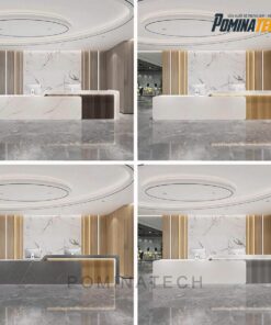 Bàn Lễ Tân Gỗ MDF Cao Cấp, Thiết Kế Hiện Đại Với Đèn LED Tinh Tế