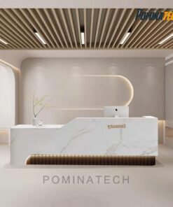 Bàn Lễ Tân Gỗ MDF Cao Cấp, Thiết Kế Hiện Đại, Sang Trọng Cho Văn Phòng