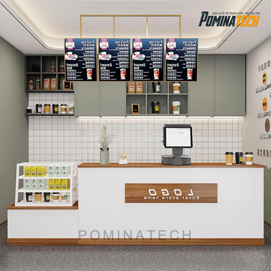 ban thu ngan hien dai Bàn Thu Ngân Hiện Đại, Quầy Tính Tiền Đẹp Mắt Cho Cửa Hàng Cà Phê, Trà Sữa Và Các Cửa Hàng Bán Đồ Uống