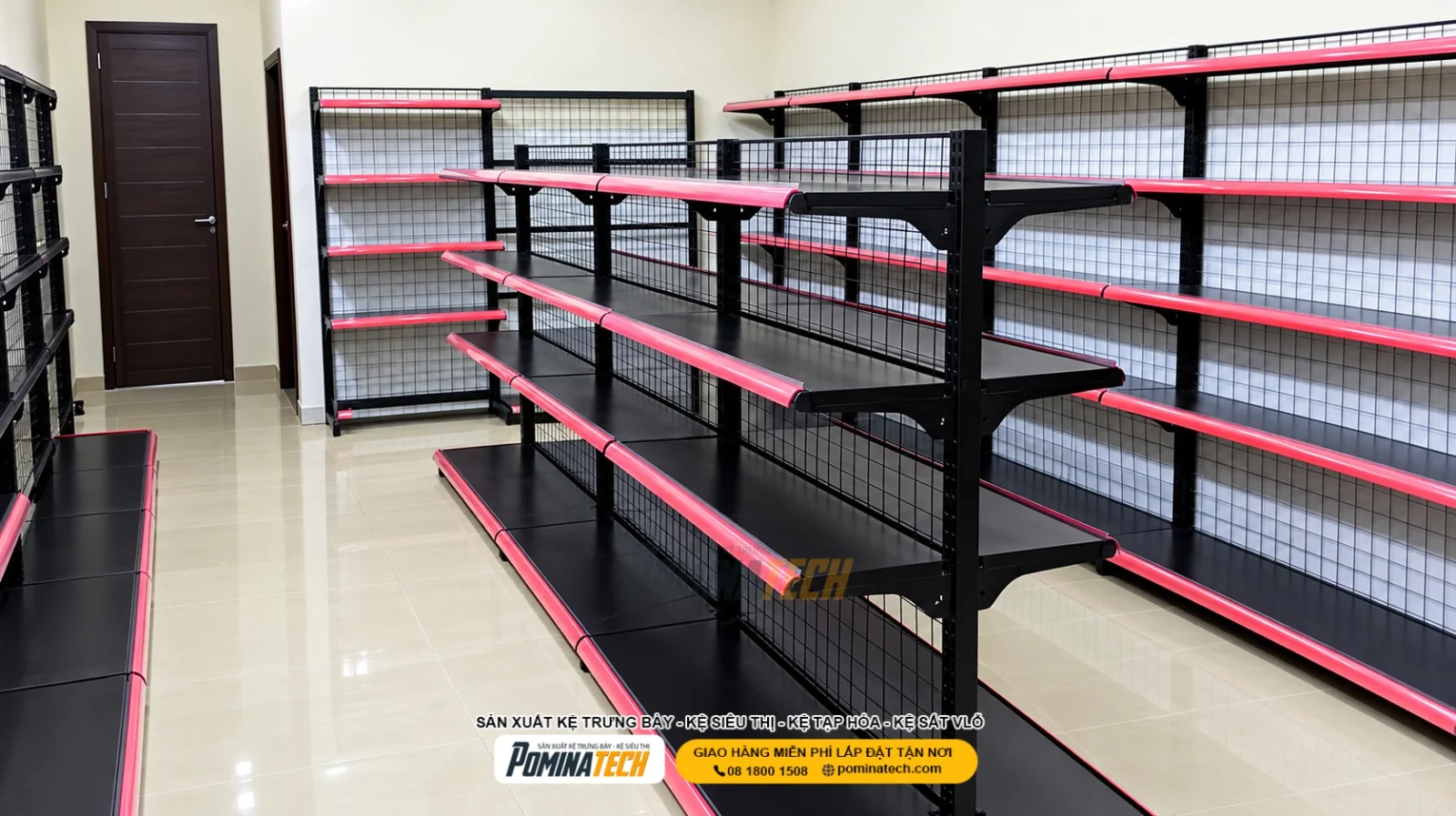 - Bulong và khớp nối kệ siêu thị giúp liên kết các bộ phận chắc chắn